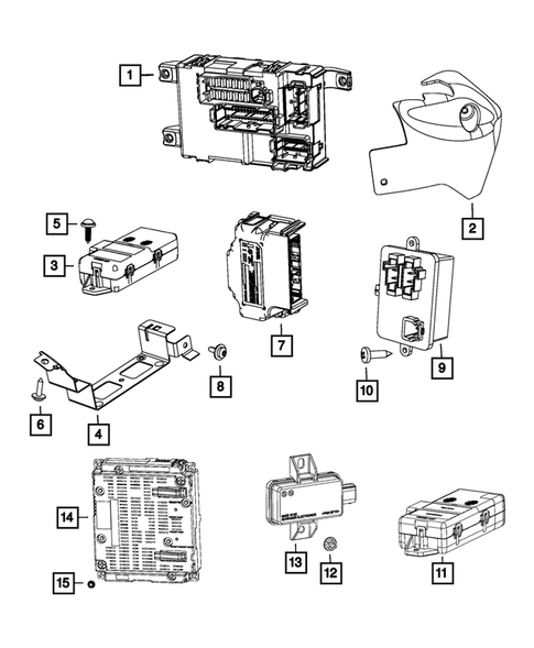 Keys, Modules and Engine Controllers for 2015 Fiat 500 #1