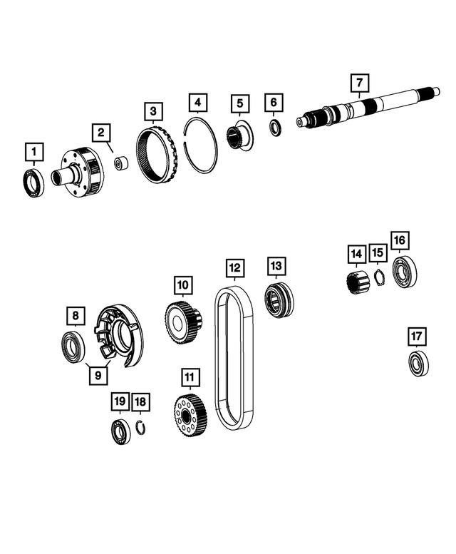68089689AB - BW 44-46; Transfer Case: Input Gear Bearing for Mopar Image