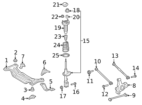 Rear Suspension for 2007 Toyota Camry #0