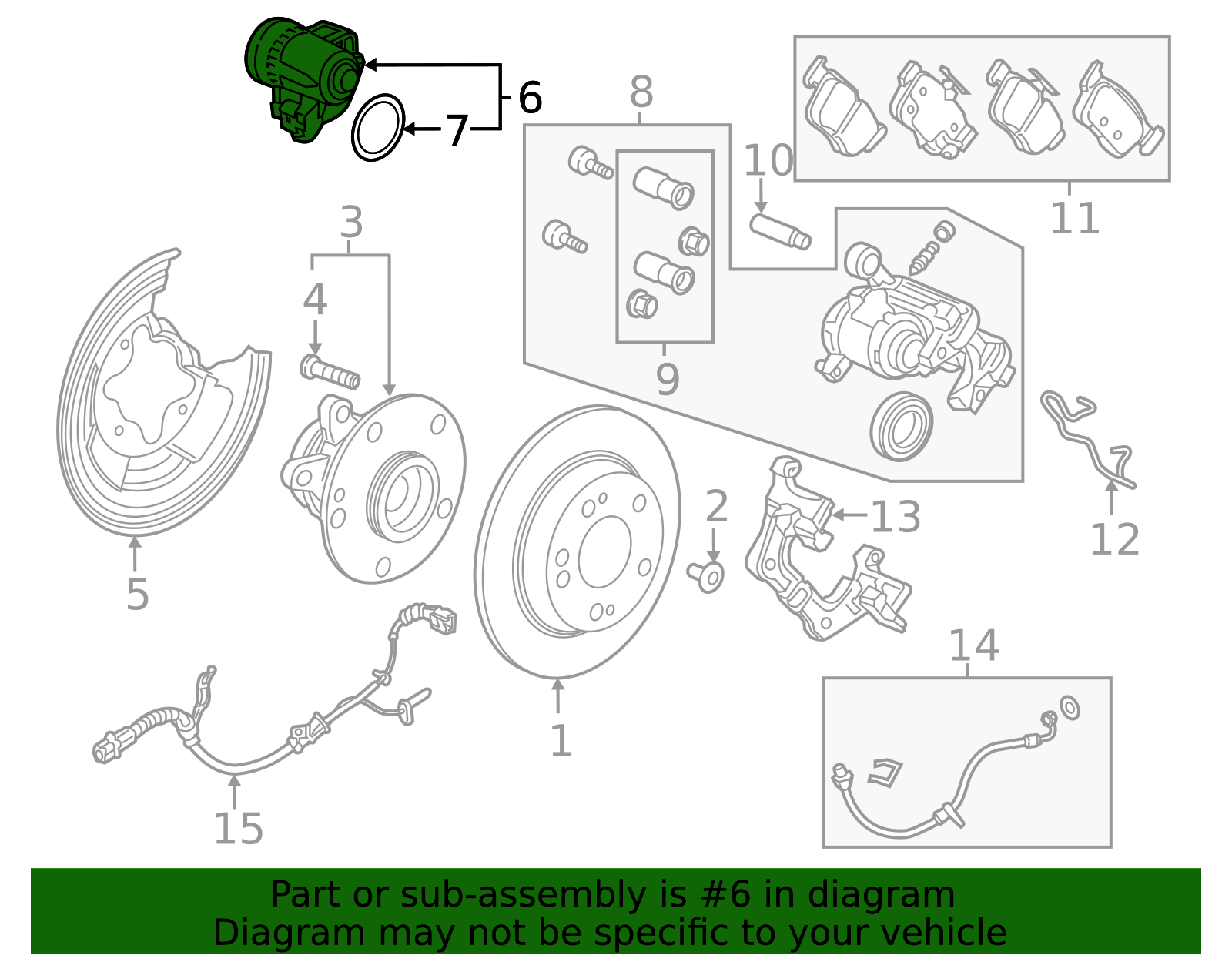 Parking Brake Actuator Rear Left Compatible With Honda
