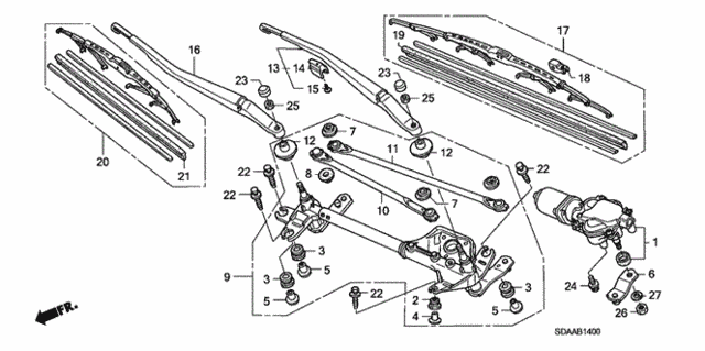 Front Windshield Wiper for 2007 Honda Accord #0