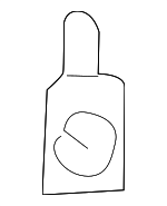 XL2Z7804132AAA - Body: Sun-visor Clip for Ford: Explorer Sport, Explorer Sport Trac Image