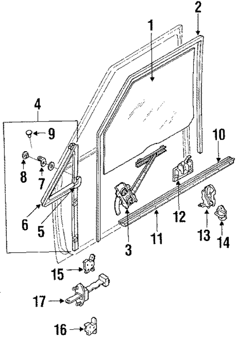 Front Door for 1990 Isuzu Amigo #0