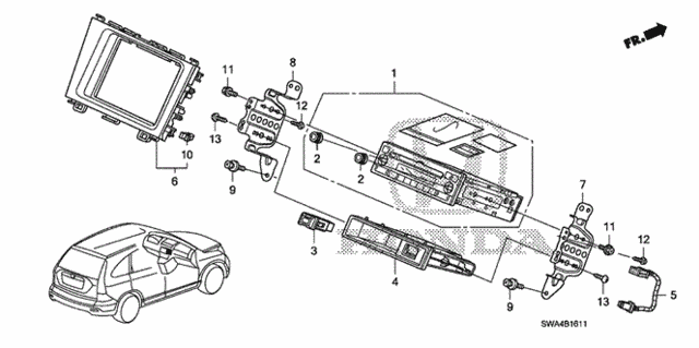 Auto Radio (2) for 2007 Honda CR-V #0
