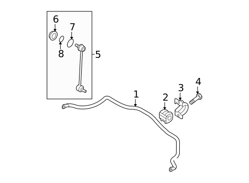 Stabilizer Bar & Components for 2009 Hyundai Tucson #0