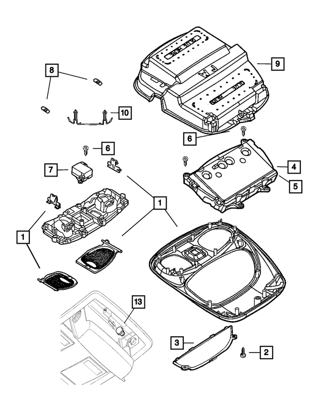 1HT92BD1AA - Interior Trim: Compass Module for Mopar Image