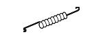 1J0609707A - Brakes: Equalizer Tension Spring for Volkswagen Image
