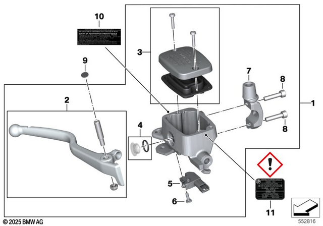 32728558171 - Steering: Handbrake Lever, Front Wheel -  for BMW-Motorrad Image image
