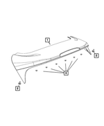 1UV35JSCAE - Exterior Ornamentation: Liftgate Spoiler for Jeep: Cherokee Image