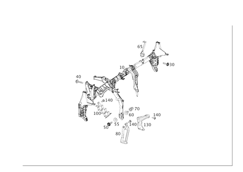 Crossmember Below Instrument Panel for 2010 Mercedes-Benz S65 AMG #0