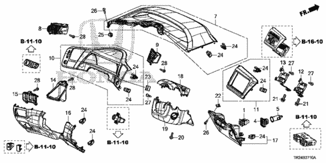 Instrument Panel Garnish (Driver Side) (1) for 2012 Honda Civic #0
