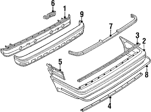 Bumper Assembly - Rear for 1988 Nissan Maxima #0