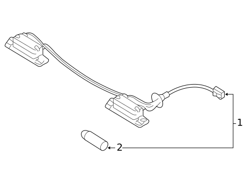 License Lamps for 2009 Hyundai Tucson #0