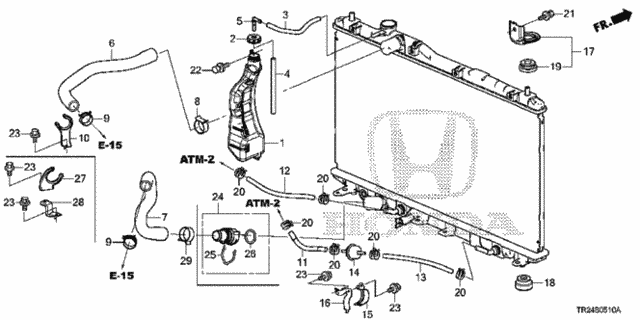 Radiator Hose - Reserve Tank for 2012 Honda Civic #0