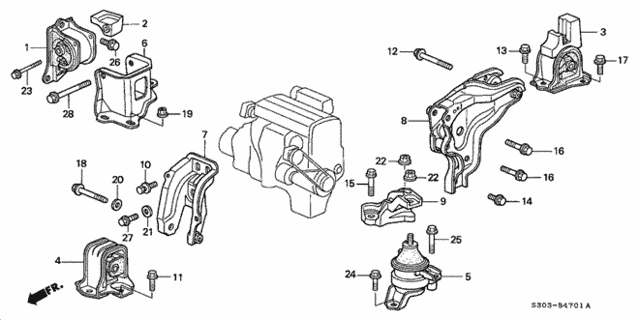 AT Engine Mount for 1998 Honda Prelude #0