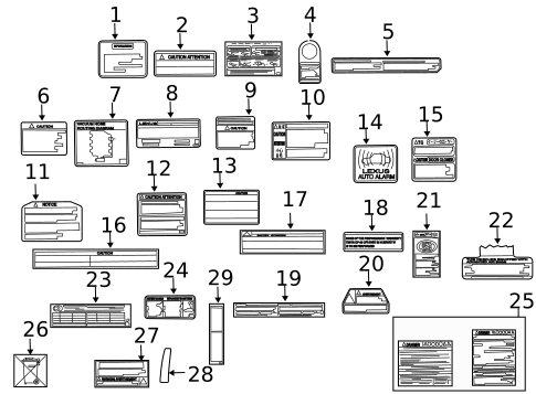 Labels for 2009 Lexus LS600h #0
