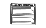 1129331120 - Body: Caution Label for Lexus: GS350, GS430, GS450h, GS460, IS F, IS250, IS350, LS460, LS600h, RC F, RC200t, RC300, RC350 Image