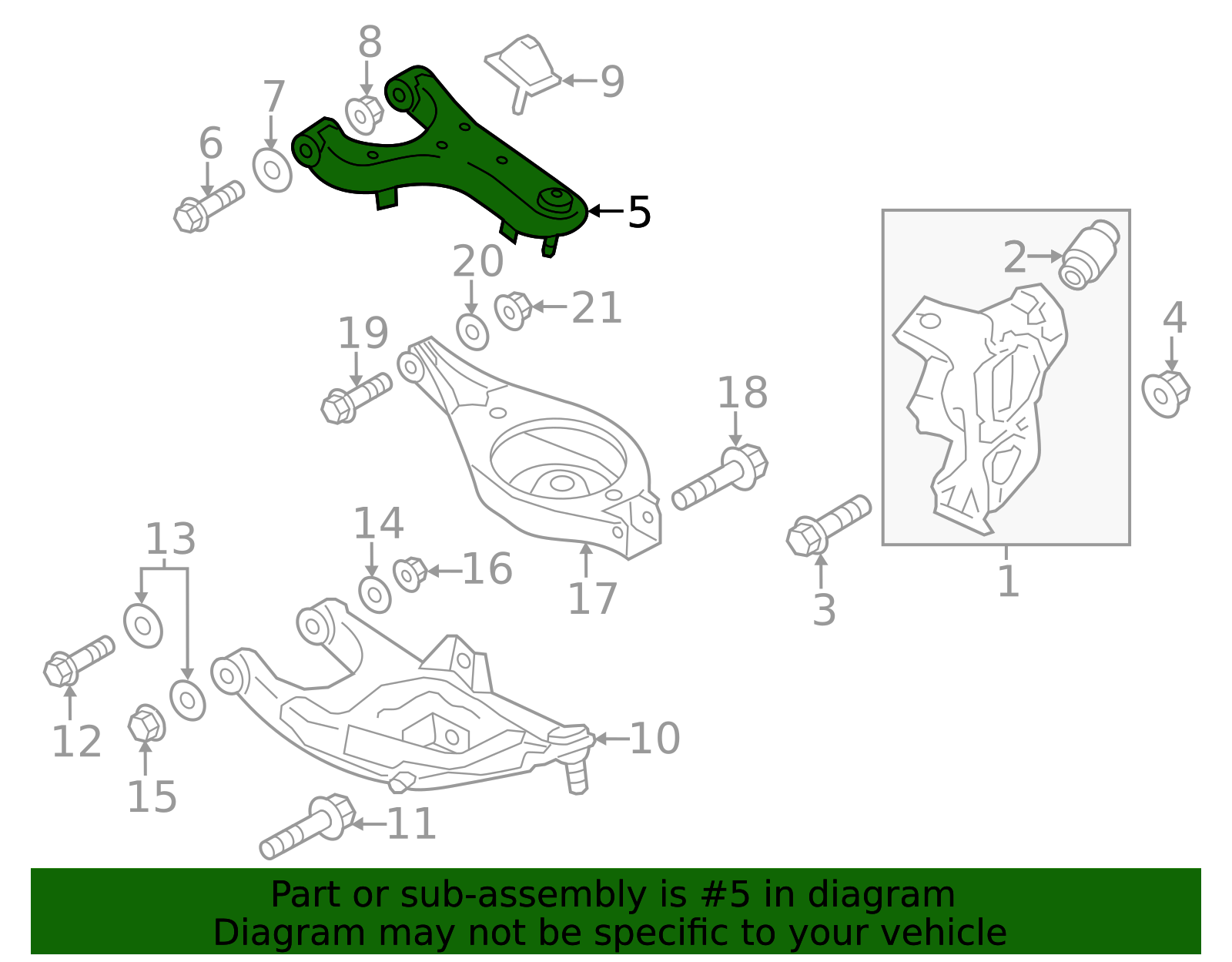 2011-2024 Nissan Armada Upper Control Arm 55502-6JU1A | OEM Parts