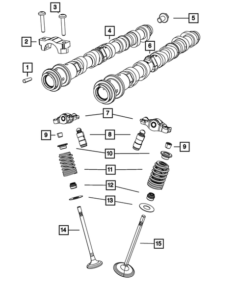 Camshaft and Valve for 2022 Jeep Cherokee #0