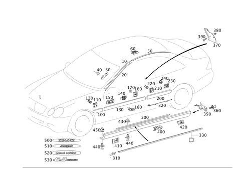 Outside Attachment Parts for 2008 Mercedes-Benz CLK63 AMG #0