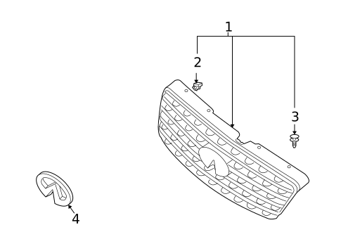 Grille & Components for 2003 INFINITI FX45 #0