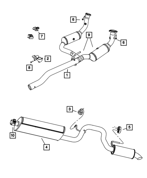 Exhaust System for 2009 Dodge Nitro #0