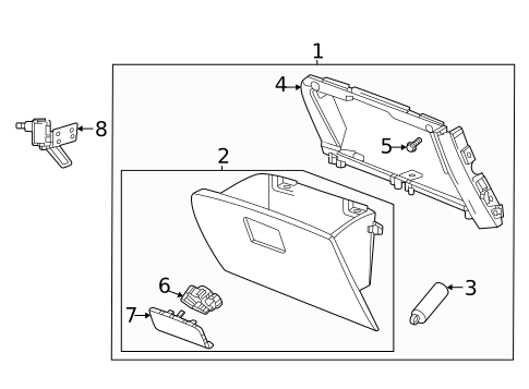 Glove Box for 2021 Chevrolet Trailblazer #0