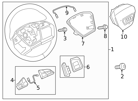 Steering Wheel & Trim for 2024 Audi Q8 e-tron #0