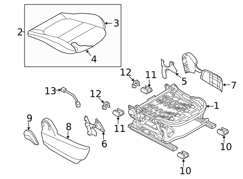 Passenger Seat Components for 2018 Mazda 3 #2