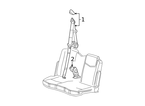 Seat Belt for 2008 Cadillac SRX #2