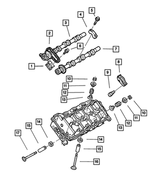 R8136971AB - Engine 2.7L Six Cylinder: Intake Camshaft, Right for Mopar Image