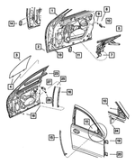 4814500AL - Doors and Related Parts: Front Door, Right for Mopar Image