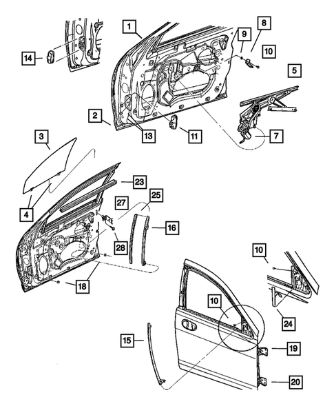 Front Door for 2004 Chrysler Sebring #2