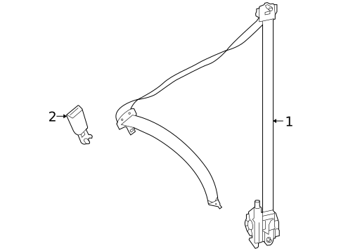 Rear Seat Belts for 2010 Mercedes-Benz GL350 #1