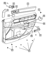 5SS261X9AA - Interior Trim: Front Door Trim Panel, Right for Mopar Image image
