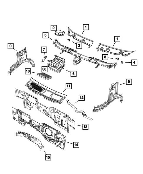 Cowl and Dash Panel for 2023 Ram ProMaster 1500 #0