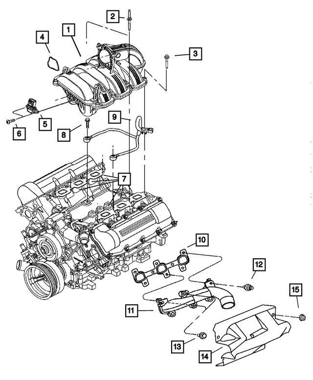 53032795AC - Engine 3.7L Six Cylinder: Intake Manifold for Mopar Image
