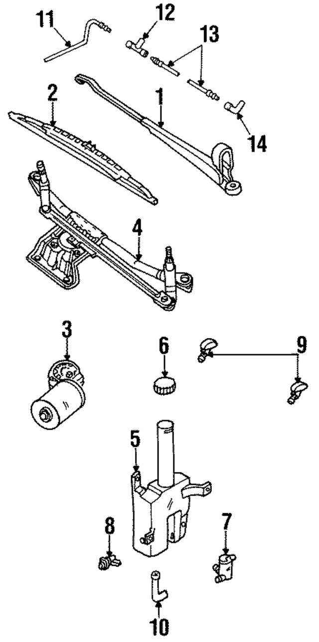 F5RZ17526A - Body: Wiper Arm for Ford Image