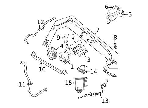 Pump & Hoses for 2009 Ford Taurus X #0