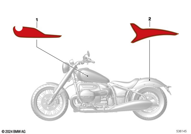 51145A78E41 - Body Equipment: Decor Fuel Tank Left -  for BMW-Motorrad Image