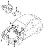 F4BZ61043B13A - Electrical: Driver Air Bag for Ford: Aspire Image