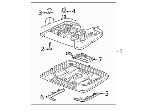 Overhead Console for 2023 GMC Sierra 3500 HD #0
