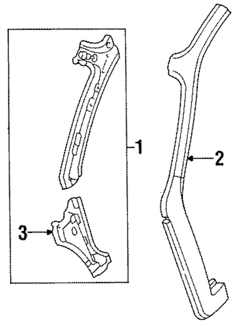 Hinge Pillar for 1997 Ford Aspire #0