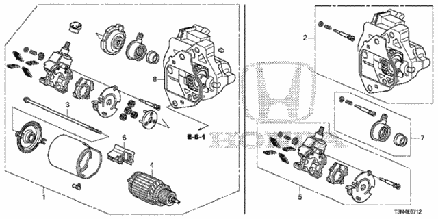 Starter Motor (Mitsuba) (V6) (AT) for 2017 Honda Accord #0