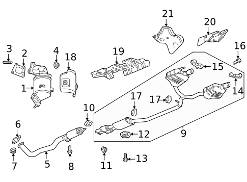 Exhaust Components for 2019 GMC Acadia #0