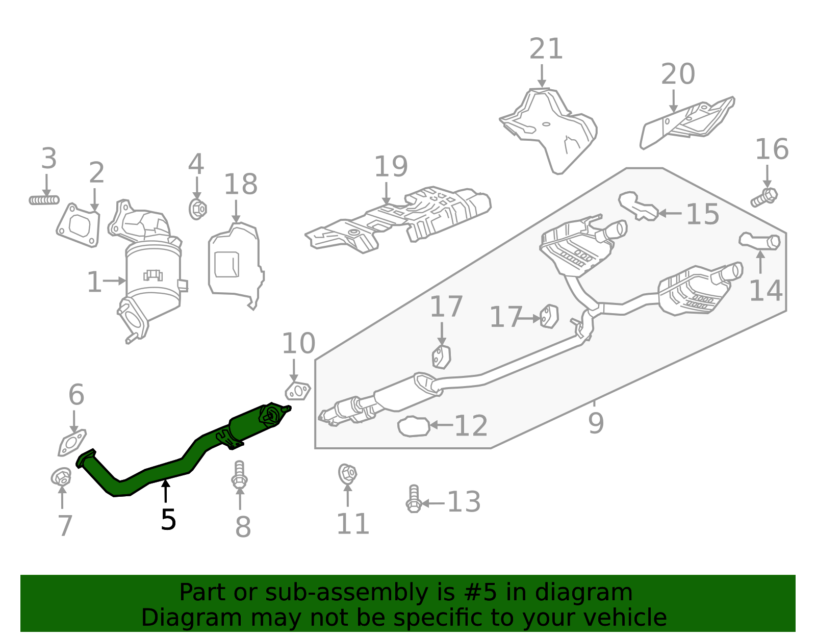 2017-2026 GM Driver Side Exhaust Front Pipe 85542638 | OEM Parts Online