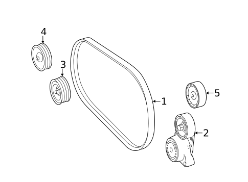 Belts & Pulleys for 2013 Mercedes-Benz ML 550 #0
