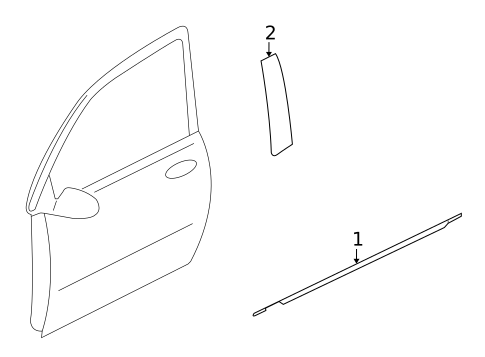 Exterior Trim - Front Door for 2013 Mitsubishi Outlander #0