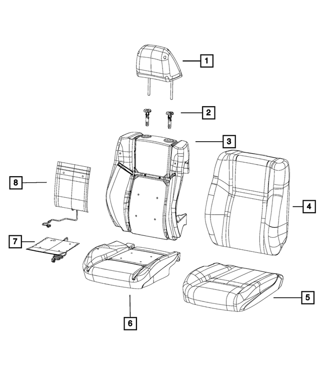 5XZ46LR5AB - Interior Trim: Front Headrest for Mopar Image
