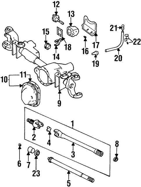 Front Axle & Carrier for 1998 Dodge Ram 1500 #0